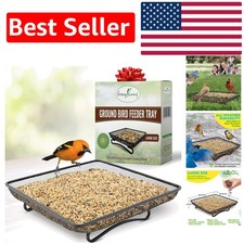 Rust-Resistant Bird Feeder Tray 10.75x10.75in   Perfect for Backyard Enjoyment