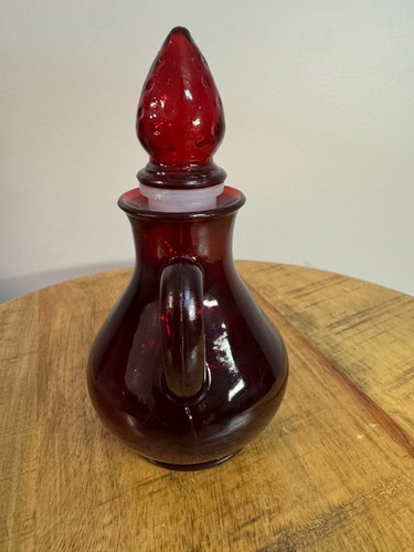 Vintage Avon Red Strawberry Bath Foam Cruet Bottle No. 14 - Picture 4 of 10