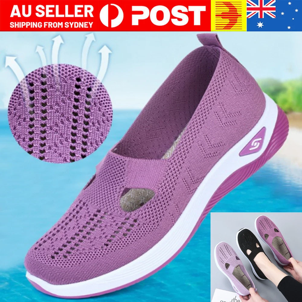 Women's Orthopedic Sneakers Air Cushion Platform Slip On Diabetics Walking Shoes