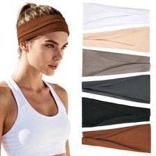 Headbands for Women Non-Slip Elastic 1 Count Pack of 6 , Color-B
