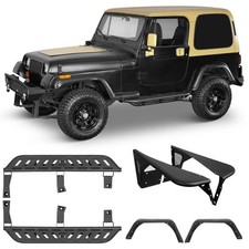 Steel Fender Flares Running Board Step Bars For 1987-1995 Jeep Wrangler Yj Steel Fender Flares Running Board Step Bars For 1987-1995 Jeep Wrangler Yj