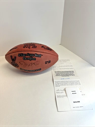 Joe Montana Auto Signed "Super Joe" 4X CHAMP Mini Football /416 UDA COA