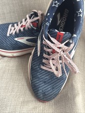 Zapatos para correr Brooks Ghost 15 para mujer talla 7,5 B estrellas y rayas patrióticos EE. UU.