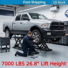 7000 Lbs Portable Carbon Steel Auto Lift 26.8 Max Lift Height Scissor Car Lift