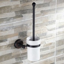 Black Oil Rubbed Bronze Bathroom Toilet Brush Holder Brush Wall Mounted sba119