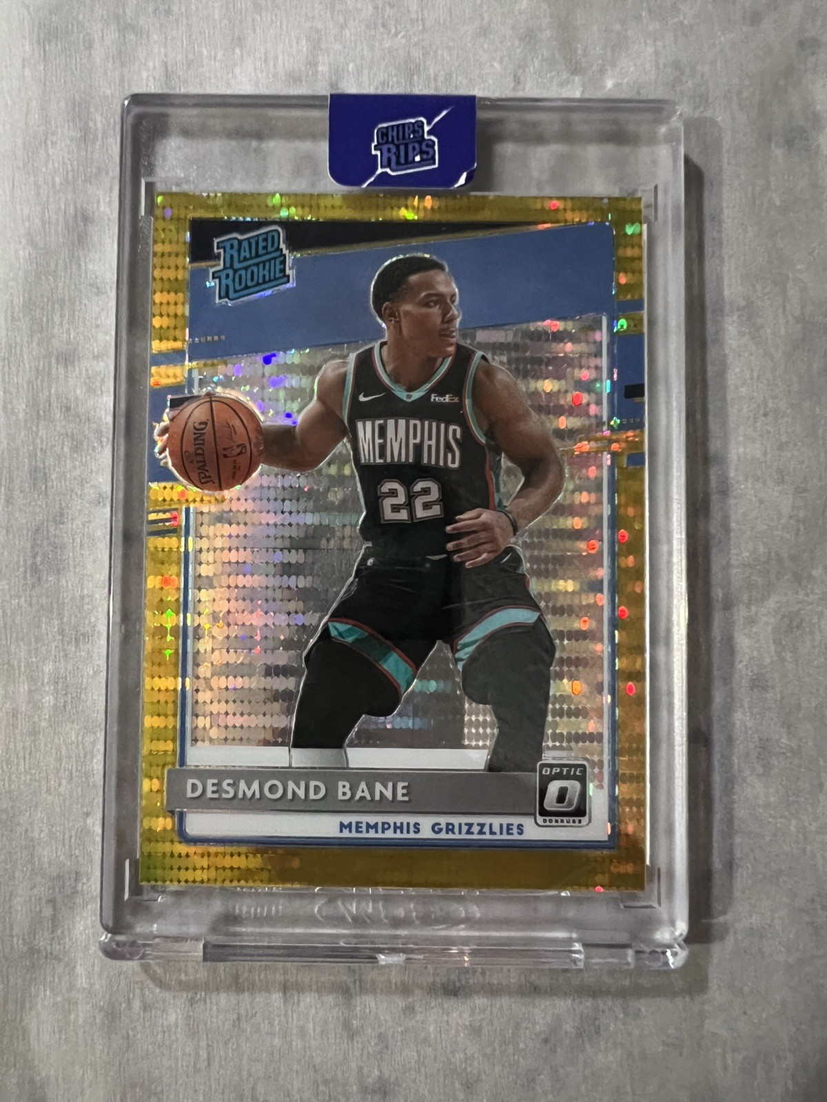 2020-21 Donruss Optic Desmond Bane Gold Pulsar RC #6/10 Grizzlies