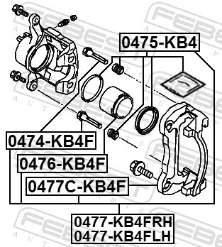4x ✅Fits FEBEST 0474-KB4F FRONT BRAKE CALIPER GUIDE BUSHINGMITSUBISH ⭐UK Seller⭐