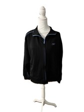 Reebok Men's Full Zip Sweatshirt Track Suit Jacket Size M Lightweight Top Black