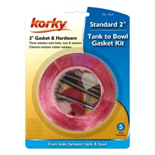Korky 464BP Red Chlorazone Tank to Bowl Gasket 2 in. with Installation Hardware