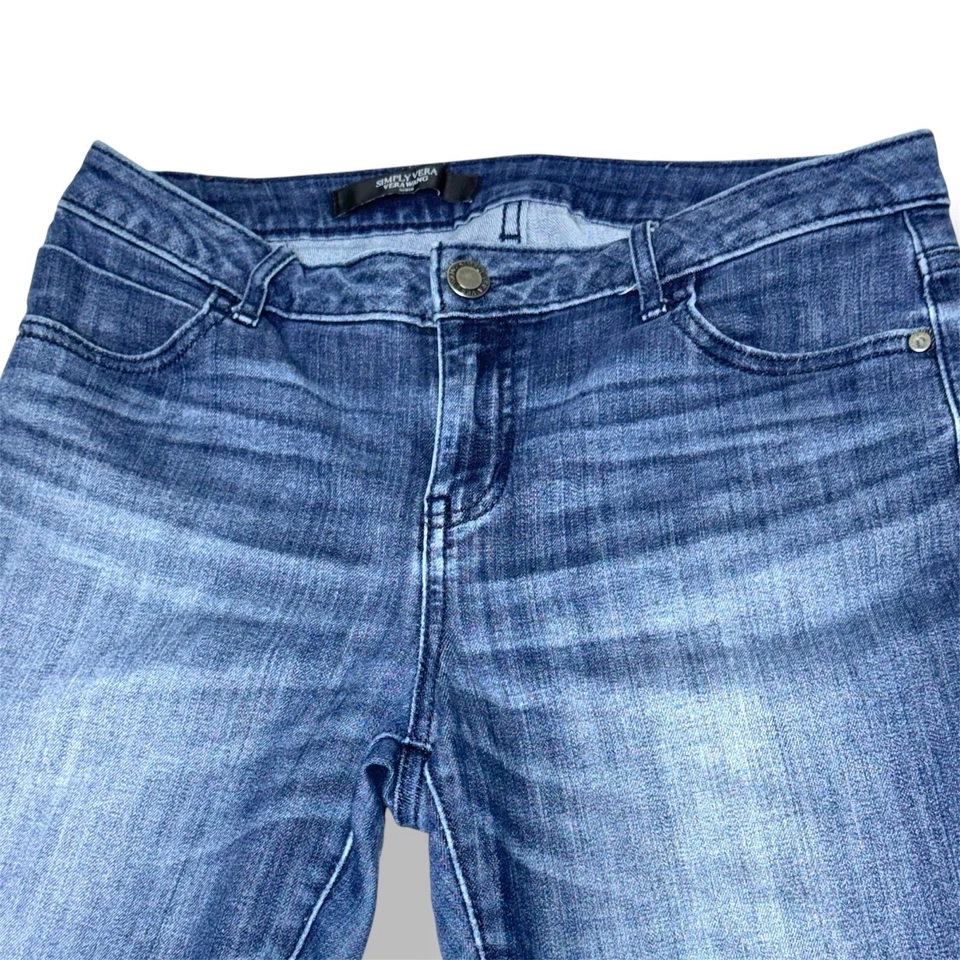 Simply Vera Wang 深色水洗牛仔裤 6 码破旧 — 第 3/4 张图片