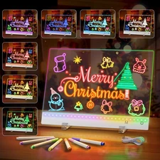 Note Board with Colors, Rechargeable Drawing Board with 7 Markers, 5 Mode 13....