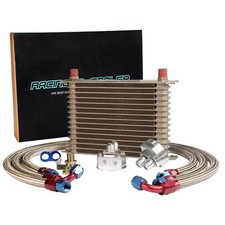 Universal An10 Oil Cooler 15 Row Aluminum Filter Relocation Kit Japanese Model