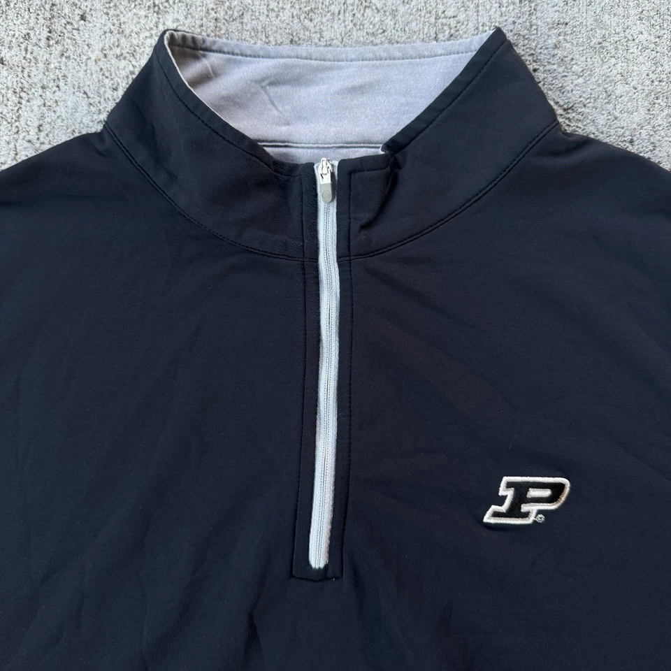 Peter Millar Perth 1/4 Zip Performance Pullover Purdue Boilermakers Size Large - Image 3 of 4