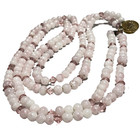 3 Vtg Beaded Necklaces Multi Pink & Length 1 Double Strand ESTATE FIND  # 287 — photo 4