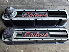 Vintage Edelbrock Aluminum Valve Covers Sbf Small Block Ford 302 289 351w Vintage Edelbrock Aluminum Valve Covers Sbf Small Block Ford 302 289 351w