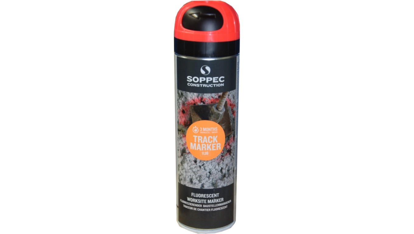 3598300014294 Farba geodezyjna do znakowania spray czerwona SOPPEC Track Marker