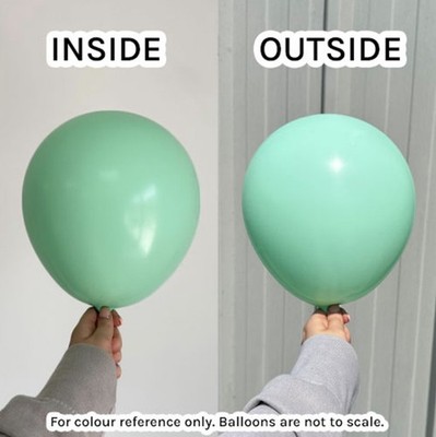 18'' Macaron Green Kalisan Latexballons (5 x lose Luftballons) 