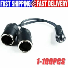 Dual Car Cigarette Lighter Splitter Charger Power Socket Adapter 12v Outlet LOT