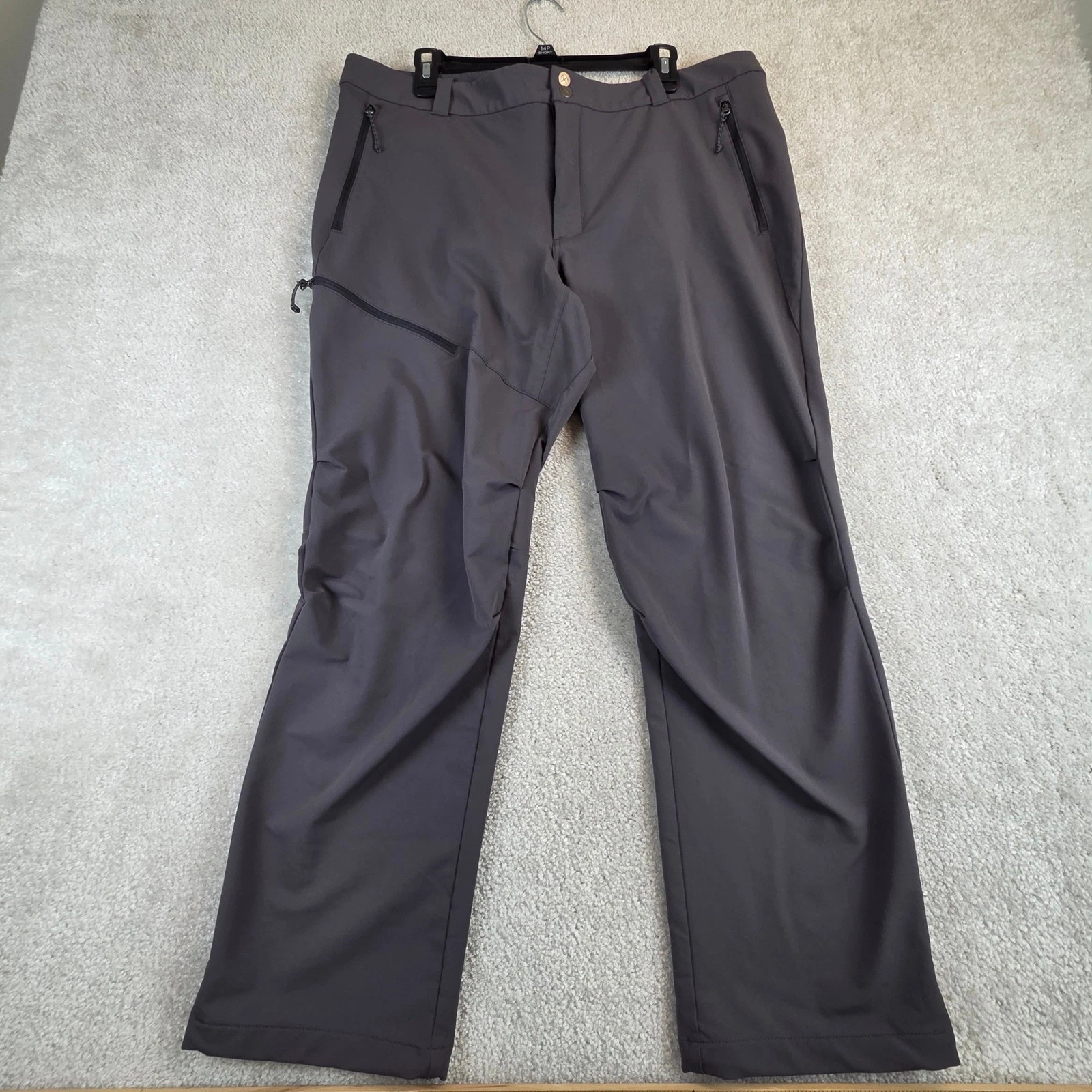 REI Co-op Mens Gray Activator Hiking Pants 38x29 Stretch Softshell 25134-S25