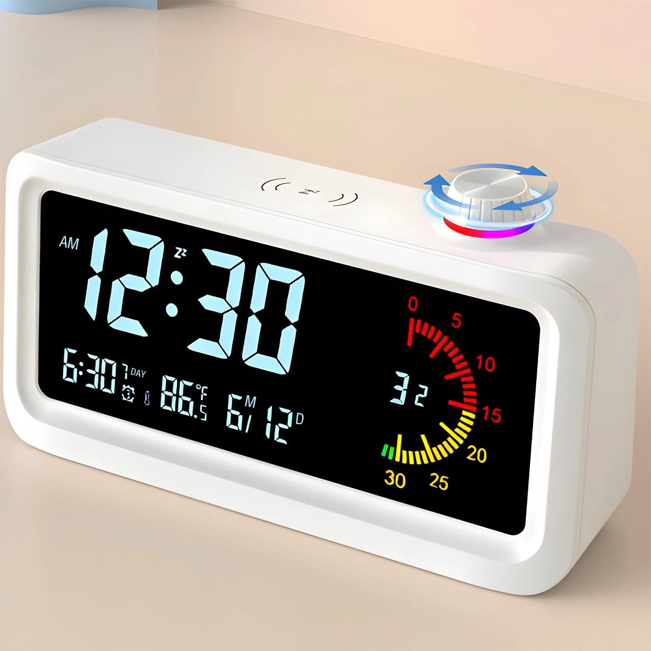 60-Minute Visual Timer for Kids, Pomodoro Timer, Rechargeable Alarm Clock, Du...