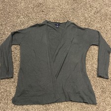 Gap XXL Women  s Cotton Blend Open Cardigan Olive B30