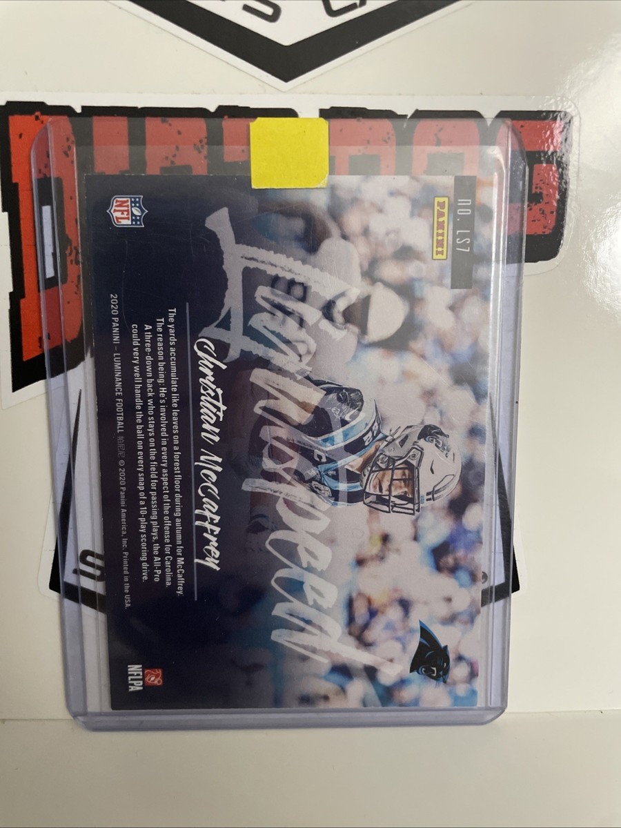 2020 PANINI LUMINANCE LIGHTSPEED Christian Mccaffrey ORANGE #82