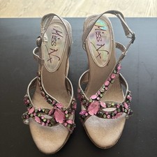 Wedged sandals Jewels/gems Pink/green By Next Size 5