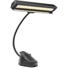 19 LED Piano Leuchte Notenpultleuchte Augenpflege Anklemm-Klavierlampe Schwarz