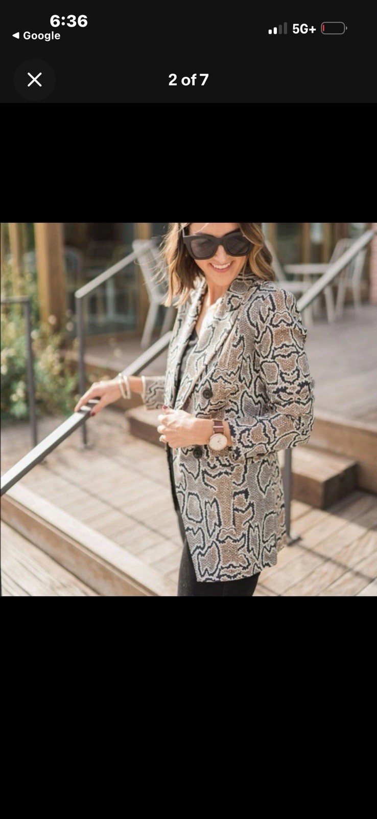 cAbi NWOT python patterned stretch blazer style 3… - image 2