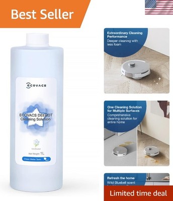 Versatile 1L Scented Cleaner for DEEBOT Robot Vacuums & Stone Floors