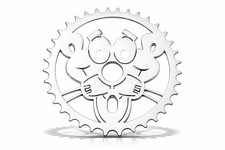 Lowrider Bicycle Laser Cut Mirror Chrome Pink Panther Style 36T Custom Sprocket.