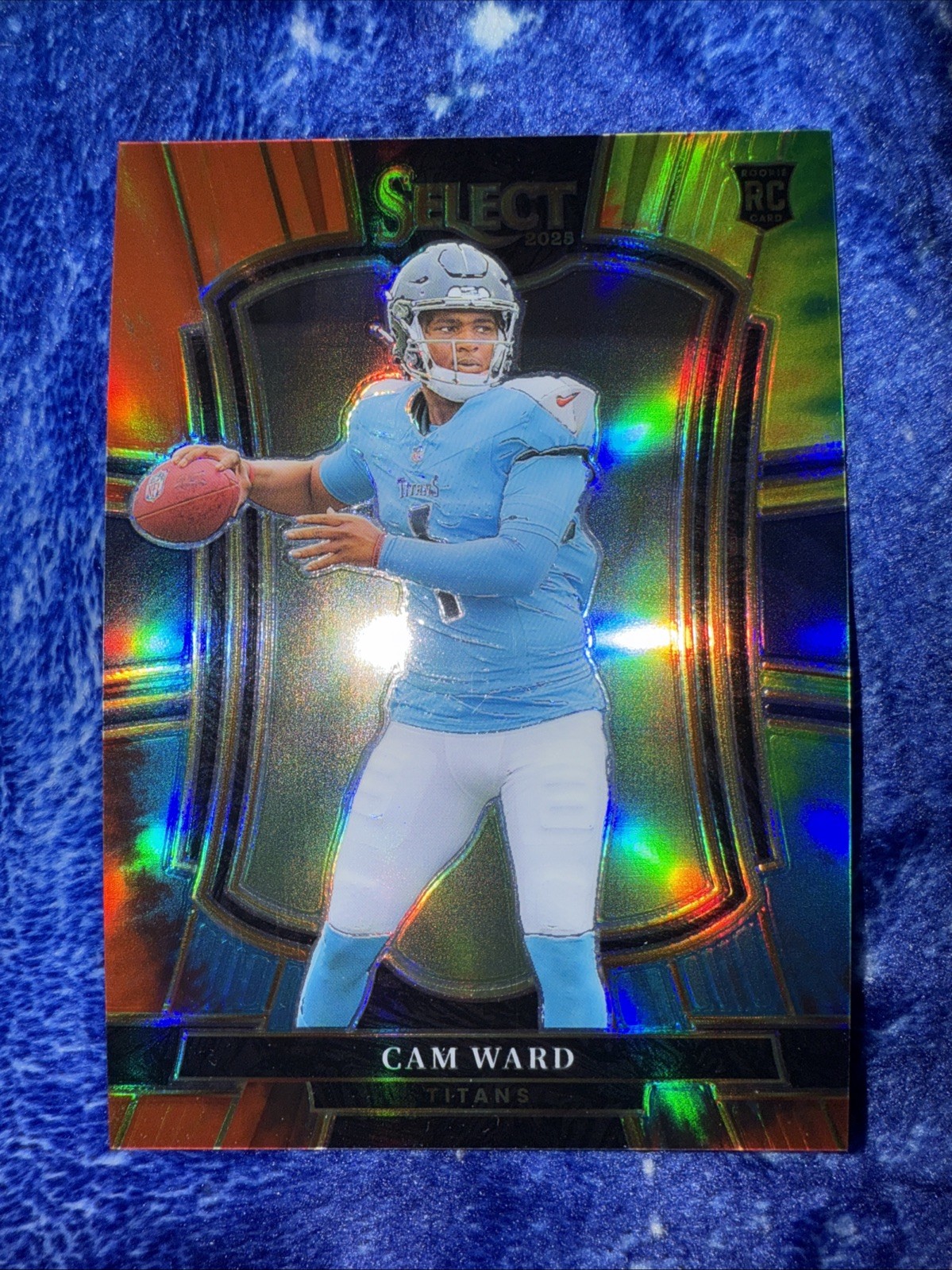 2025 Panini Select - Premier Level Cam Ward #126 Tie-Dye Prizm /25 (RC)