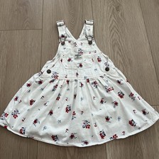 Oshkosh B  gosh Baby Flowers Denim Overalls Dress Made in USA 3T