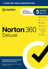 360 Deluxe 2026 Ready, Antivirus Software for 5 Devices with Auto-Renewal   Incl