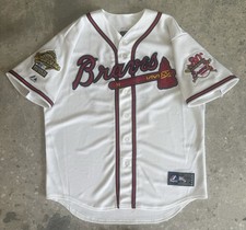 VINTAGE TOM GLAVINE JERSEY ATLANTA BRAVES 1995 WORLD SERIES MAJESTIC ON FIELD