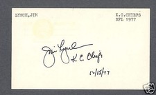 Jim Lynch signed government postcard (football)