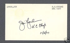 Jim Lynch signed government postcard (football)