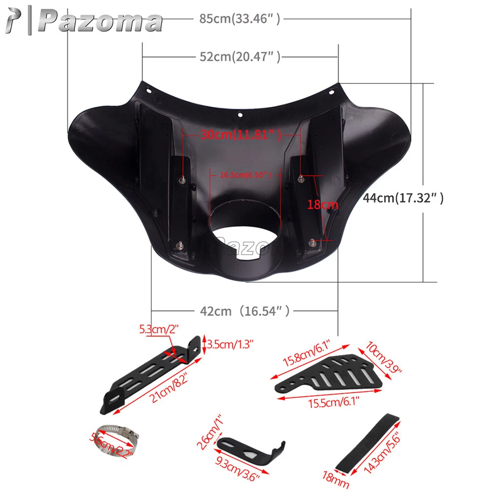 Carenado de murciélago pintado para parabrisas para Harley Sportster XL 1200 883 Forty Eight Foto 2 de 4