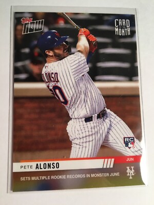 2019 Topps Now Online Exclusive Pete Alonso Mets RC Card of Month Rare MJUN