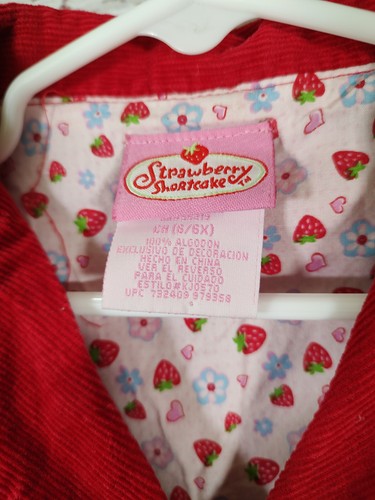 Vintage Strawberry Shortcake Girls Red Corduroy Jacket Size 6 6X 2005 Y2K - Picture 5 of 6