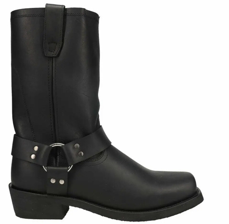Dingo Dean Harness Pull On  Mens Black Casual Boots DI19057 Size 12 D