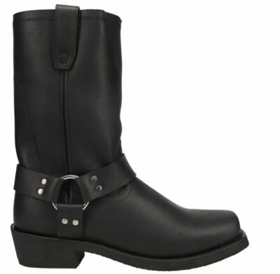 Dingo Dean Harness Pull On  Mens Black Casual Boots DI19057 Size 12 D