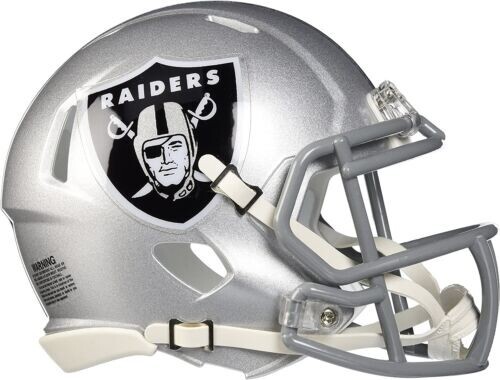 LAS VEGAS RAIDERS MINI SPEED FOOTBALL HELMET FROM RIDDELL
