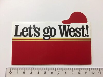 Vintage alter Aufkleber Sticker 80er Let s Go West