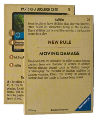 lorcana card rules Disney Lorcana TCG x1 Set of Location Rules Card Miscut - Square Corner  Error