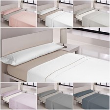 Juego de sábanas lisas OREGON varios colores para cama de 90, 105, 135, 150, 180