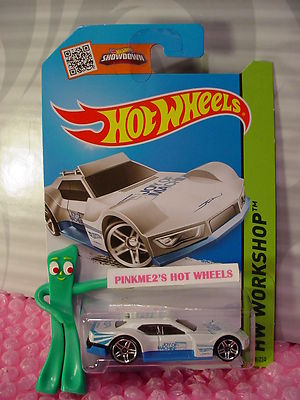 2015 i Hot Wheels DRIFTSTA #238 White/Blue;Joy of Machine Drift Race Case N/P/Q
