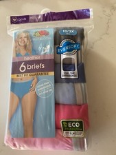 NEW Fruit Of The Loom Eversoft Briefs Women's 100 Cotton 6 Pack Size 10/3X 3EG