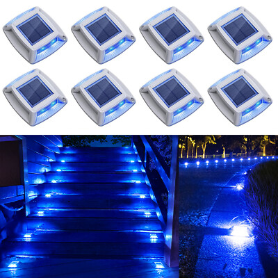 #ad #ad Solar Driveway Lights Outdoor Yard Sidewalk LED Solar Dock Deck Step Stairs Lamp $45.99