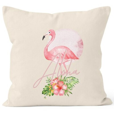 Kissenbezug Flamingo Aloha Tropical Summer Jungle Paradise Hummingbird